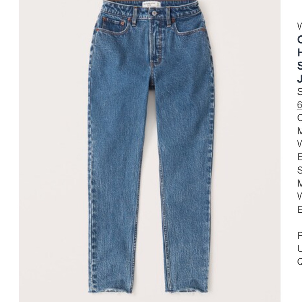 Abercrombie curve love high rise skinny jeans